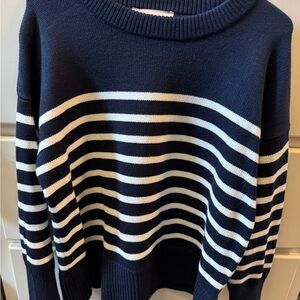 Navy and White Striped Sweater by Philosophy